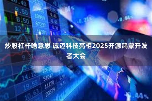 炒股杠杆啥意思 诚迈科技亮相2025开源鸿蒙开发者大会